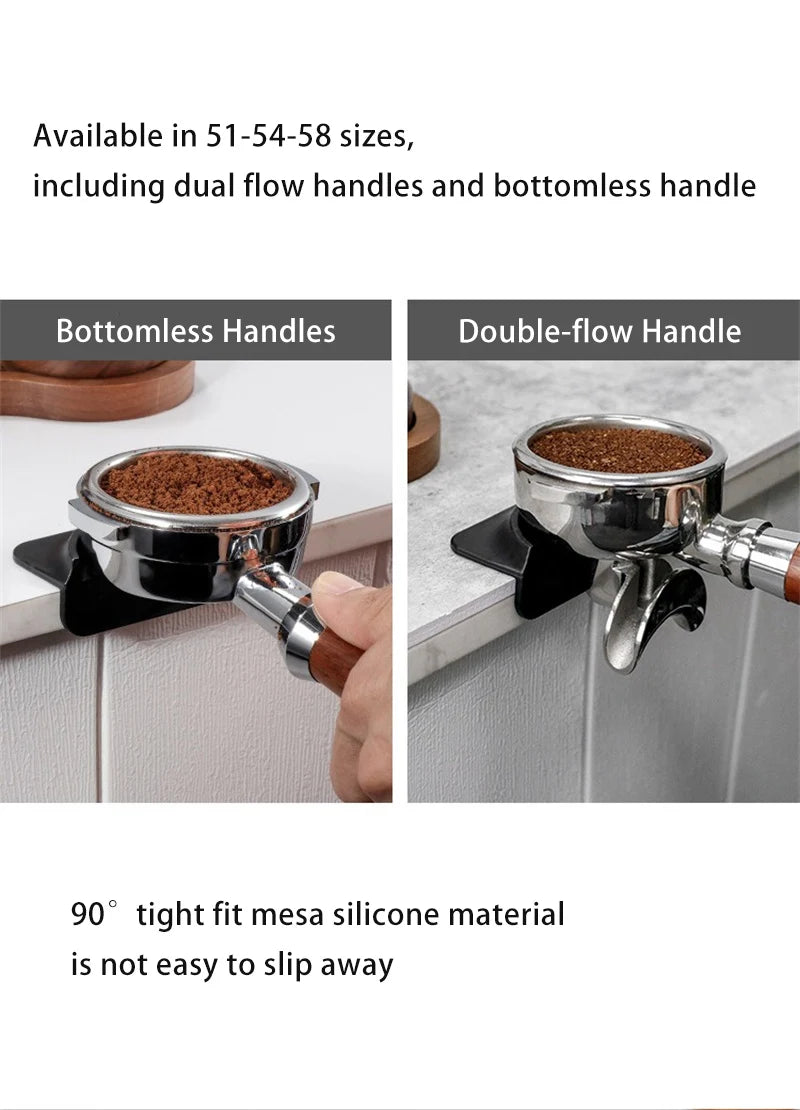 Espresso Coffee Silicone Mat Non-slip Press Tampering Holder Corner Mat for 51/53/58mm Tamping Barista Tools Coffee Accessories